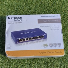 Netgear ProSafe GS108 8-Port Gigabit Ethernet Switch - Used But With Box & Power