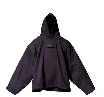 Yeezy Gap Sateen Anorak Pullover Jacket Black Size L