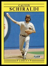 1991 Fleer Calvin Schiraldi San Diego Padres #543