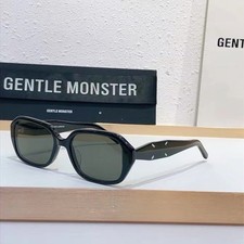 GENTLE MONSTER  Margiela MM212 Geometric Sunglasses Black Acetate 55-20-145 New