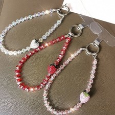 Stylish Plastic Beaded Cellphone Bracelet Phone Lanyard Telephone Strap Jewelry