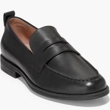Women's LOAFERS Cole Haan STASSI PENNY LOAFER - BLACK LEATHER / SIZE- 7 B