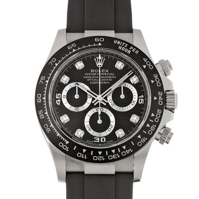ROLEX Cosmograph Daytona 116519LNG black/diamond WATCH 724017