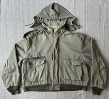 VINTAGE Spiewak  Sons Mens XL Green Pilot M90 Jacket Hooded Pockets NO LINER