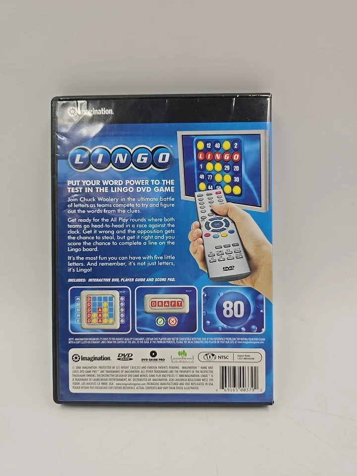 Lingo Host Chuck Woolery Interactive DVD Word Game Imagination Play NTSC Guide - Image 2 of 4