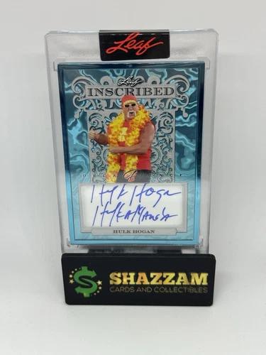 2024 Leaf Decadence Hulk Hogan 9/10 Inscribed Hulkamania Teal I-HH1 Encased WWE 