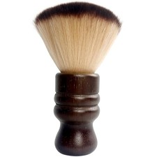 Large Soft Nylon Hair Barber Brush with Wooden Handle for Haircuts Styling and