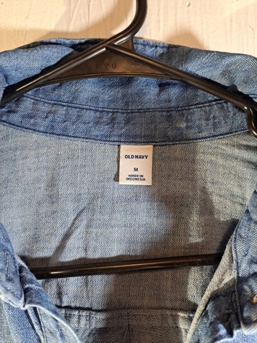 Old Navy Women’s Denim Shirt Dress Size L - Picture 2 of 3