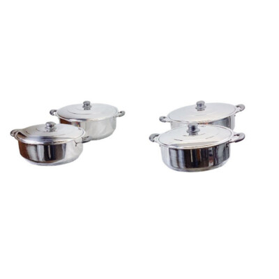 Kitchen Stainless Steel 8QT/10QT/12QT/14QT Boiling Pot,Stockpot with Lids Set