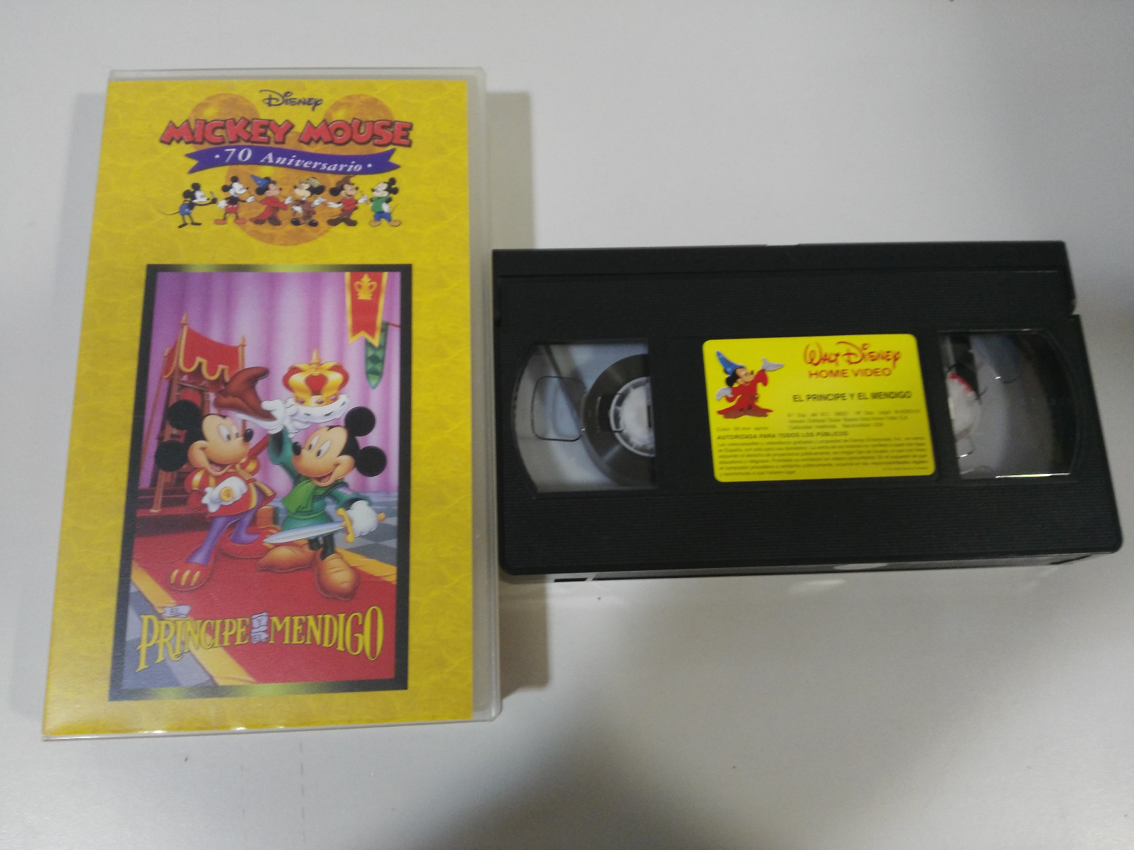 Mickey Mouse El Príncipe Y El Mendigo VHS 70 Aniversario WALT DISNEY Am