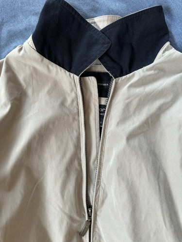 Claiborne Outerwear Microfiber Windbreaker Jacket Elastic Front Zip Tan Large - Picture 12 of 22