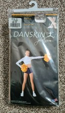 Danskin Style 331 Light Toast ultra schimmernde Tanzstrumpfhose mit Füßen - Größe Small