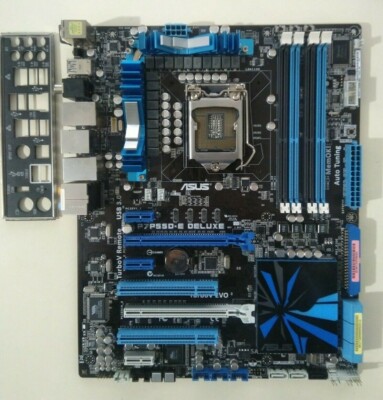 ASUS P7P55D-E Deluxe LGA 1156 Intel P55 Chipset DDR3 USB3.0 PCI ATX + Blende