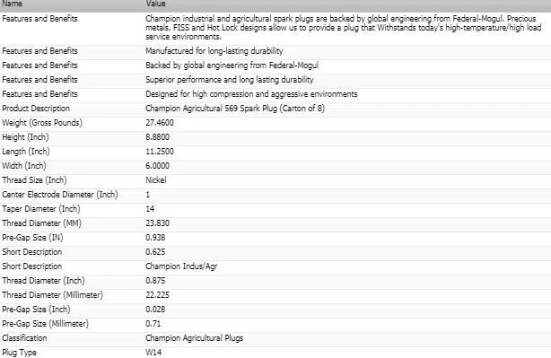 Juego de 6 bujías Champion Industrial para 1923-1924 HCS SERIE VI Foto 3 de 4