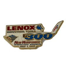 2007 Lenox Industrial Tools 300 Loudon NH NASCAR Race Car Racing Lapel Hat Pin
