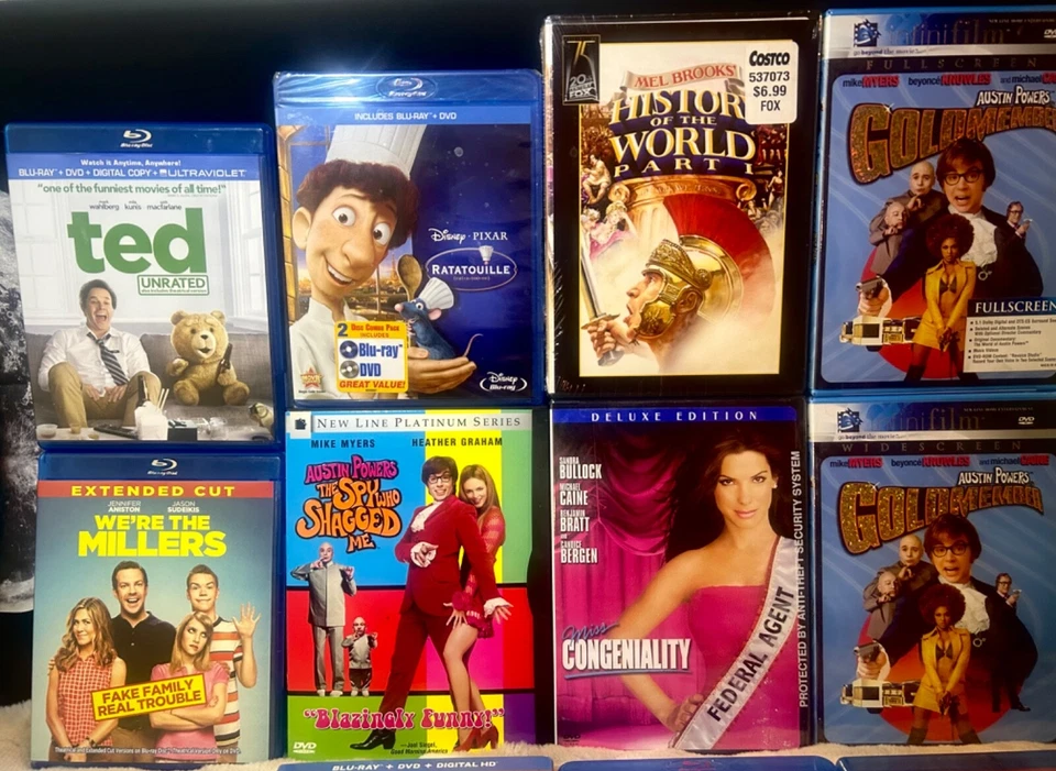 Blu Ray DVD Lot Comedy Disney Pixar 7 Brand New Mel Brooks Minions Austin Powers - Image 3 of 4