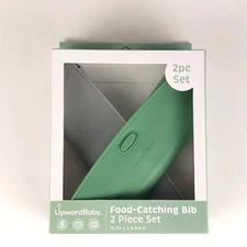 UpwardBaby Food Catching Bib 2 Piece Set BPA Free