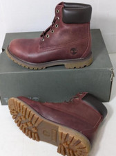 Womens Timberland 6 Inch Premium Burgundy Waterproof Boots - UK Size 4