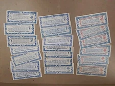 Rare Poll Parrot Shoe Money coupons 1940's certificates 10 cents Lot Of 20