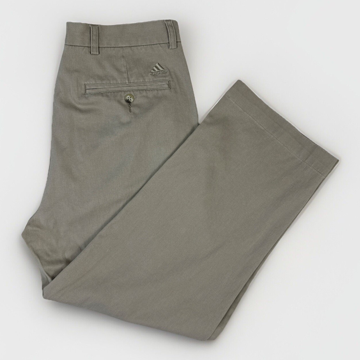 Adidas Stretch Golf Pants Khaki Pleated Slacks Men's 34x32 Stretch Performance