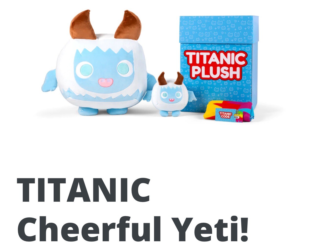 Pet Simulator Big Games Titanic Cheerful Yeti Plush W/ DLC Code