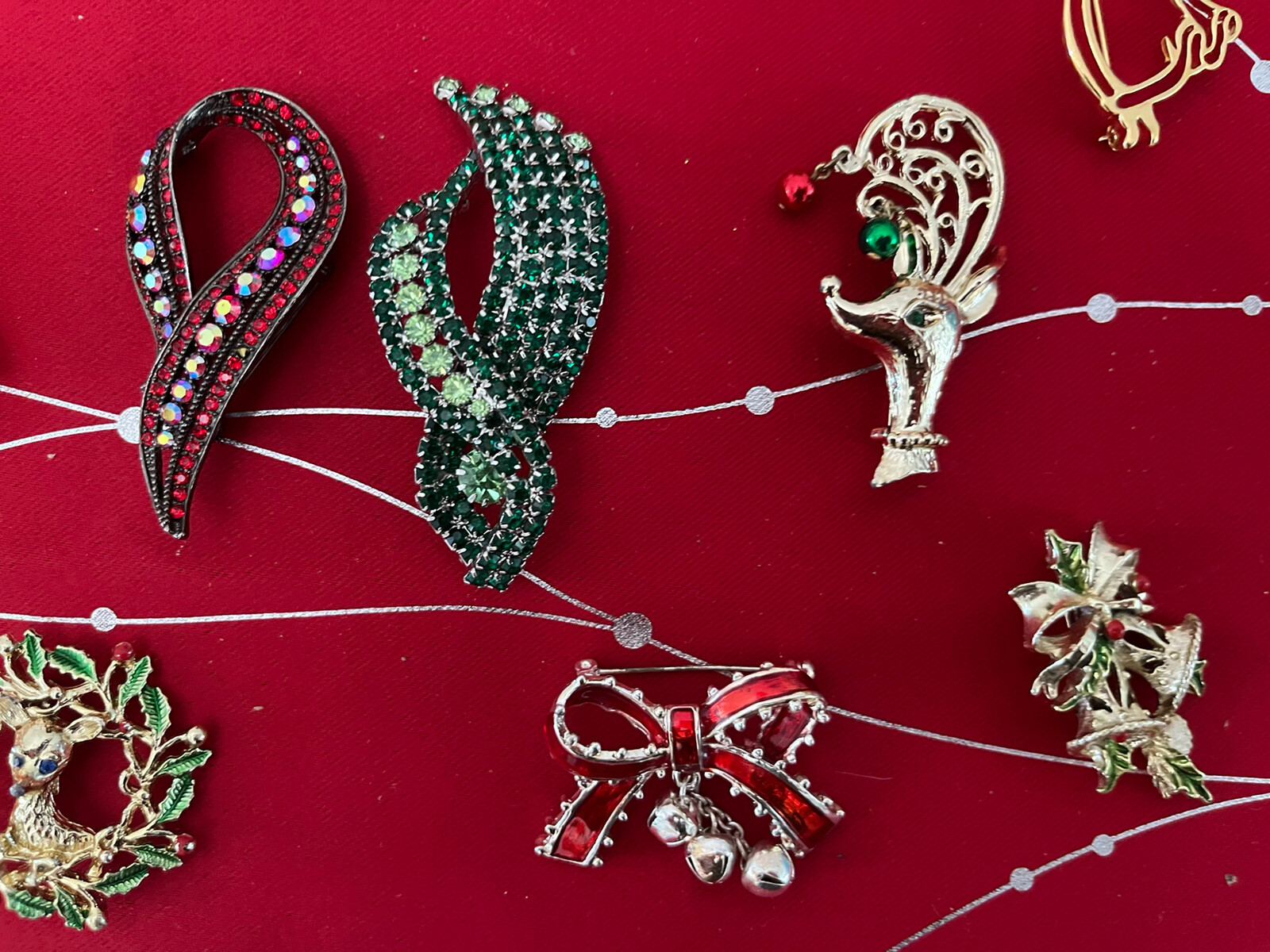 Vintage Lot 15 Christmas Brooches, Gerry, Tree, Reindeer, Wreath eBay