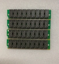 Vintage 4x1MB 30 Pin SIMM 1x9-10ns 9bit FPM Parity for Sun, IBM, Compaq, HP