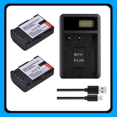 3in1 Kit Batterie Per Panasonic Lumix GH5/GH5S/GH4/G9, 2 Batterie DMW-BLF19 2000mAh + Caricatore Doppio USB, Ricarica Simultanea - 5