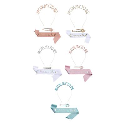  Schärpe Set Stirnband Schärpe Brosche Set leicht zu tragen Strass Krone Mama