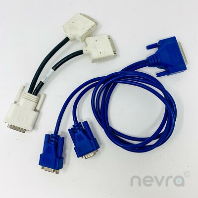 HP DMS-59 to Dual DVI-I & 25 Pin to 9 Pin Y Splitter Cables(338285-007 41R3403)