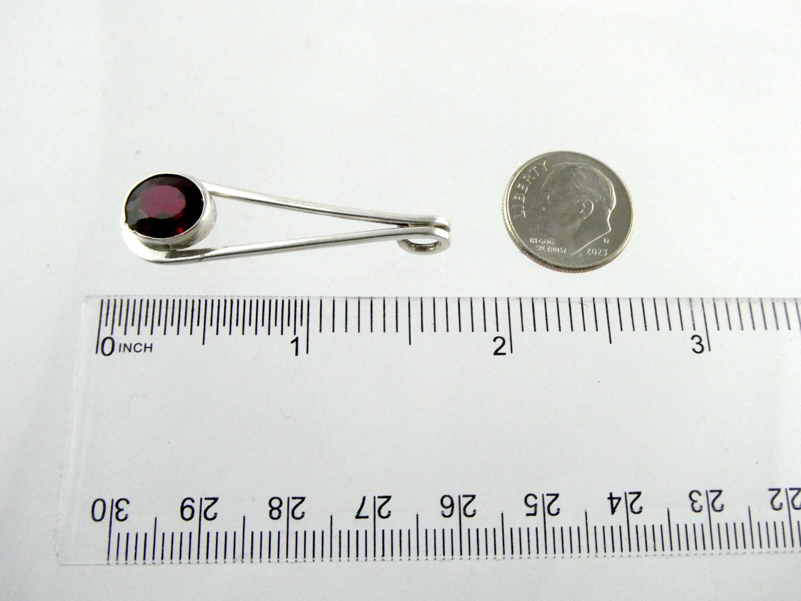 Sterling Silver Oval Cut Ruby Teardrop Shape Slid… - image 10