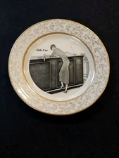 Art Deco Crown Ducal Cocktail 8" Plate England 22kt Gold