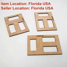 Plywood Servo Mounting Plate Tray for 3 (2+1) Hitec HS-85MG Servo, 3 pcs USA