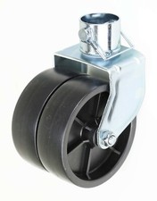 New 6 Dual Trailer Swirl Jack Caster Wheel With Lock Pin - 26038
