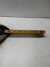 Vintage Stanley Bell System Wooden Folding Ruler 72” Zig Zag