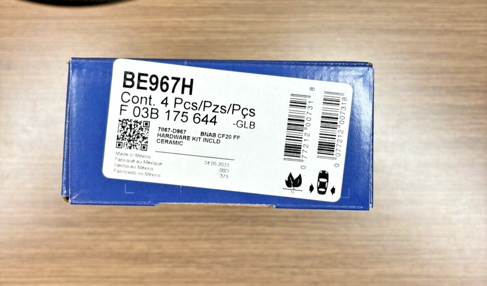 Pastillas de freno originales Bosch BE967H para Dodge Durango, Aspen, Ram 1500, Ram Van Foto 2 de 4