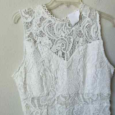 Main Strip White Lace Dress Sz L NWT B-LB | eBay Main Strip White Lace Dress Sz L NWT B-LB | eBay