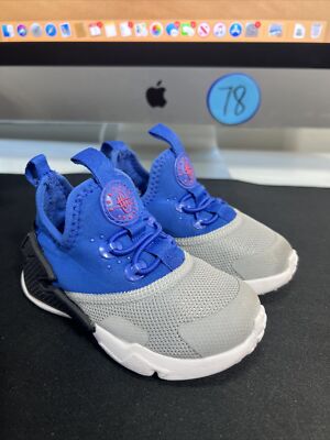 NIKE HUARACHE DRIFT GAME ROYAL WHITE WOLF GREY INFANT BABY TD SZ 5 C  AA3504-401