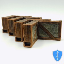 Plaster Inside Corner Wall x4 - WizKids WarLock Tiles D D Dungeon 1" Tall