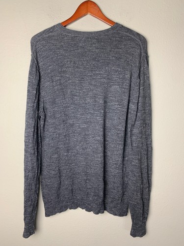 Suéter Pullover Gris Cuello en V 100% Algodón Talla L Lucky Brand Para Hombres - Imagen 4 de 5