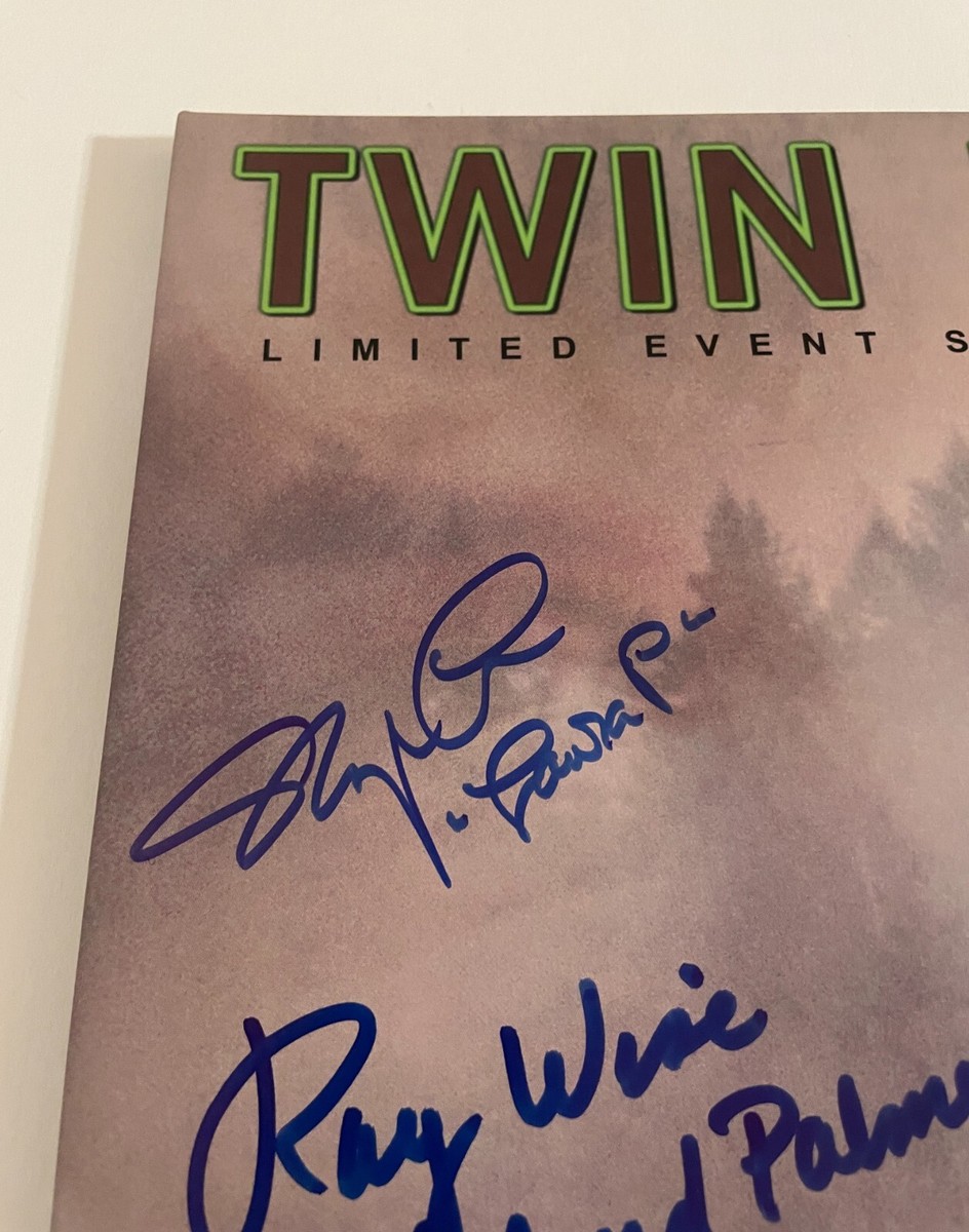 DAVID LYNCH +7 Cast Signed TWIN PEAKS Double Colored Vinyl