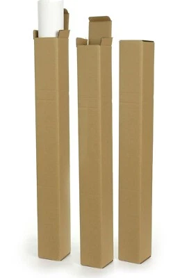 WEPACK Faltkartons Versandhülsen 4eckig 100x100x1000 MM BRAUN EKO Aussenmass 350 G NEU