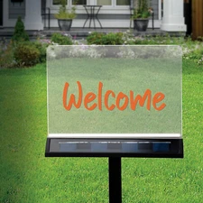 Acrylic Solar Powered Sign DIY Lighting LED Panel, Hanging or Stake Display
