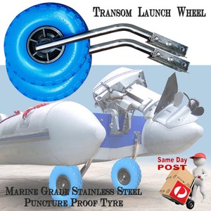 stainless steel transom folding launching wheels