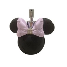 Disney Minnie Mouse Black Soap Dispenser   6  Lotion Pump w/ Purple Heart Bow