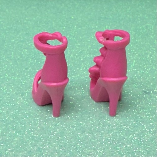 Barbie Doll Shoes High Heels Formal Model Muse Barbie Basics Silkstone Pink - Picture 4 of 5