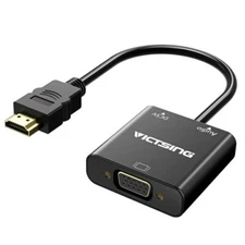 HDMI to VGA Adapter with Audio Cable - 1080P HDMI