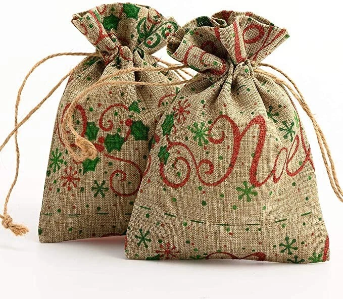 Christmas hessian hot sale gift bags