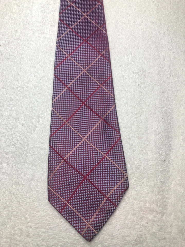 TIMOTHY EVEREST CORBATA HOMBRE BORGOÑA CON AZUL DORADO ROJO 3,5 X 61 Foto 2 de 4