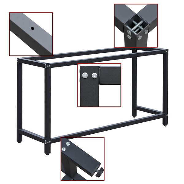 Werkbankgestell B50Xl100Xh80Cm Tischgestell Arbeitstisch Werkbank Packtisch-image